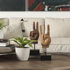 Saxum 4L x 4W Natural Wooden Carved Hang Loose Hand thumbnail 3