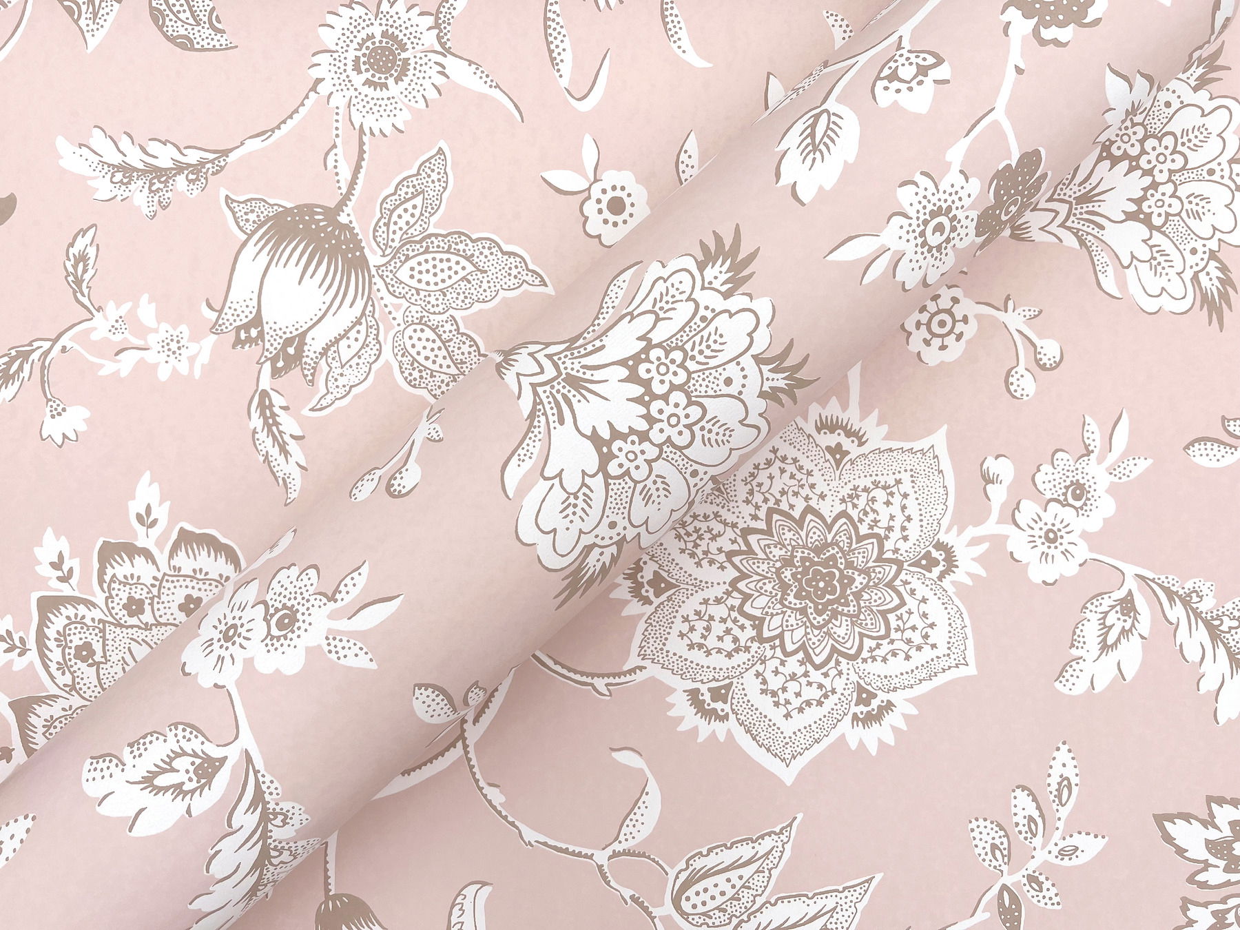 Sutton Blush Wallpaper, by York Wall, 27' length x 2'3" width x 0.02" depth View 4