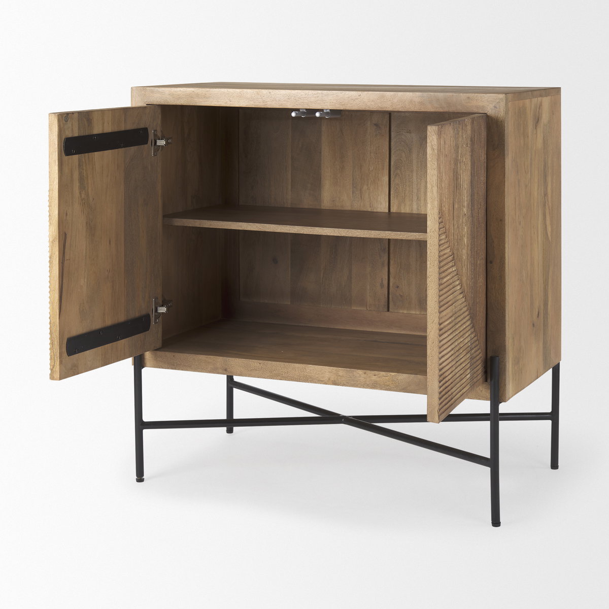 Cairo  2 Door Wood and Metal Cabinet, Cabinets & Chest by Mercana, 36" length x 19.5" width x 36" height View 8