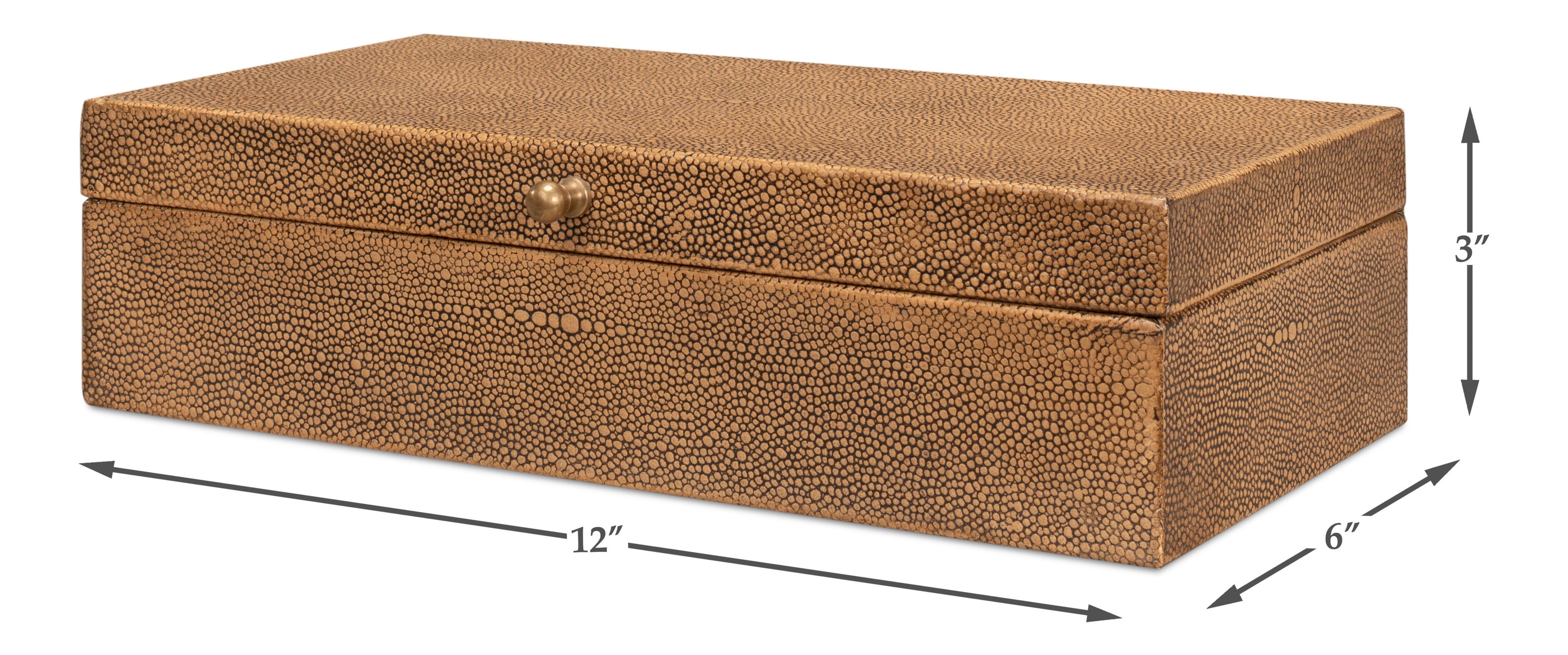 Gatsburg Shagreen Box, Tawny Brown, S/2 large image 