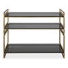 Stacked Up Gray Glass Console Table, Furniture by Uttermost, 40.25" width x 32.5" height x 16" depth thumbnail 1
