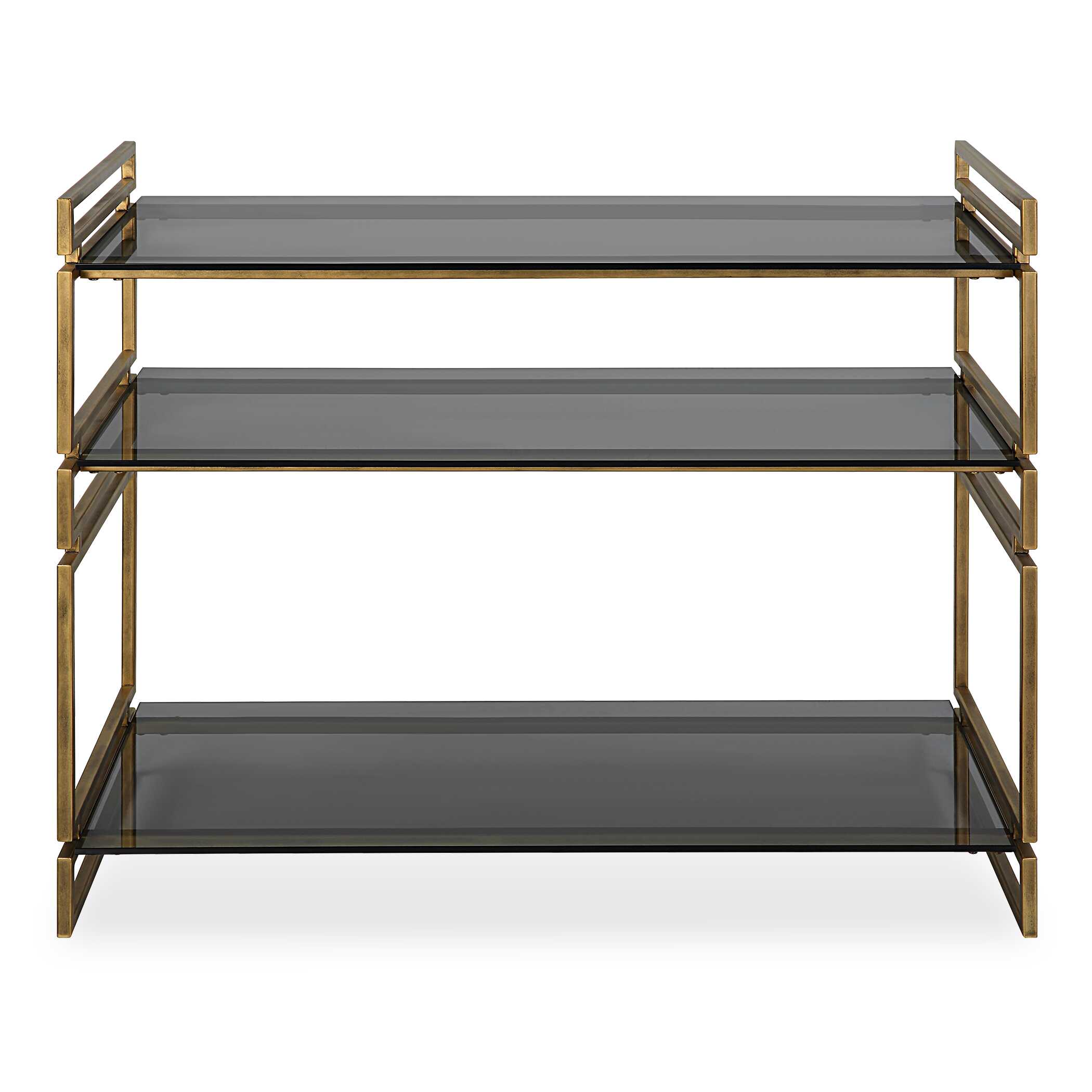 Stacked Up Gray Glass Console Table Stacked Up Gray Glass Console Table large image