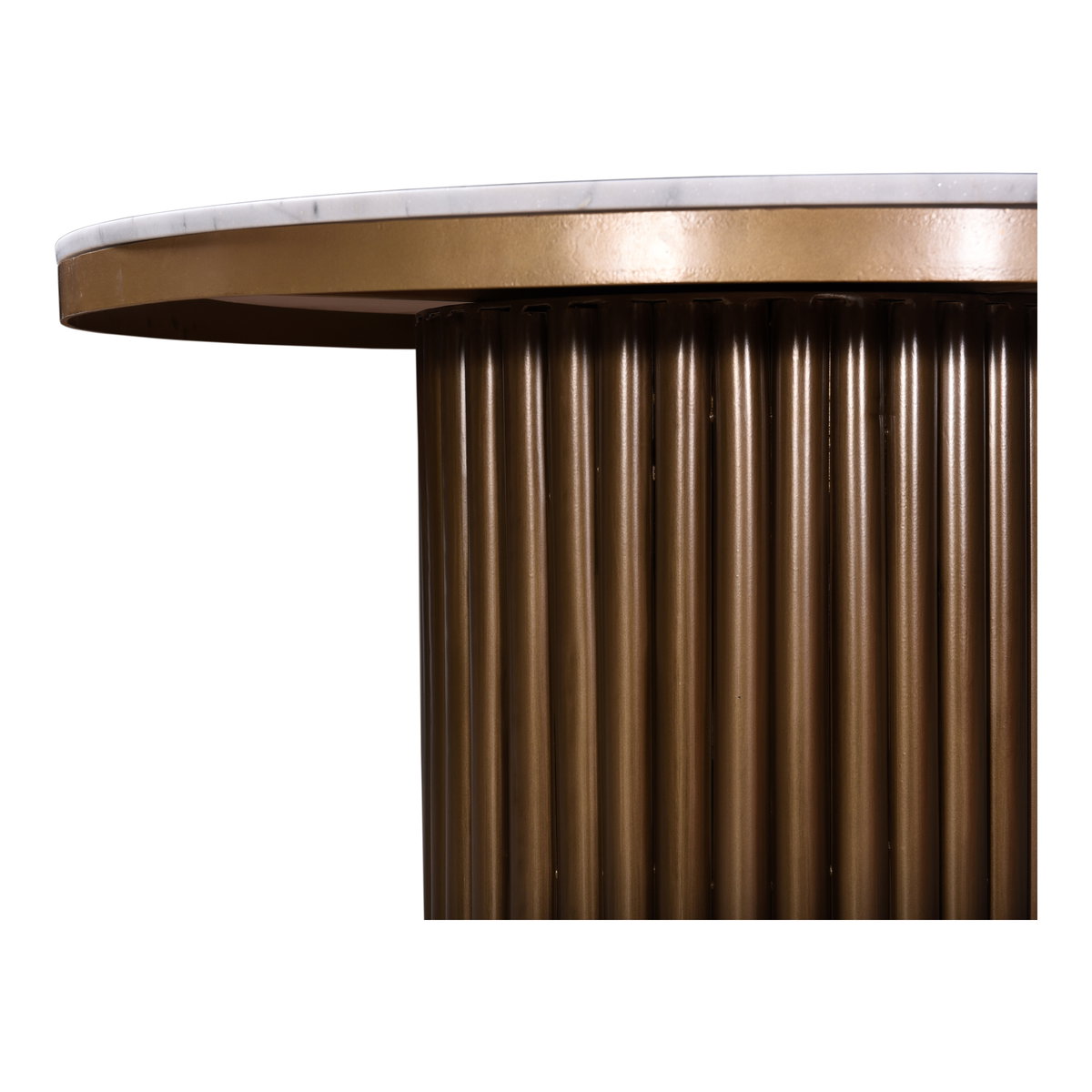 Tower Dining Table White Marble, by Moe's Home, 42" width x 30" height x 42" depth View 3