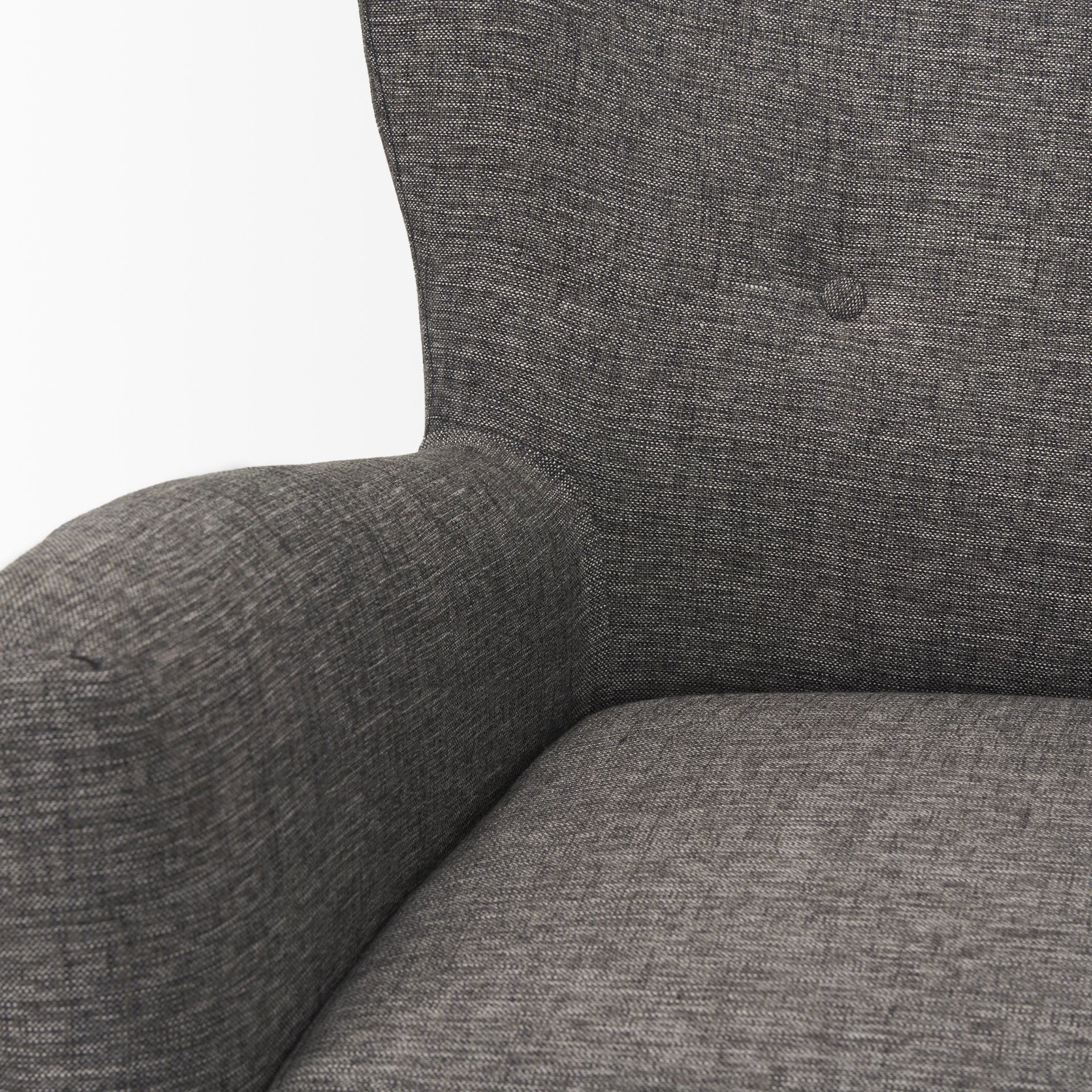 Dunstan Accent Chair Upholstered Gray Twill Fabric and Medium Brown Wood Feet large image 