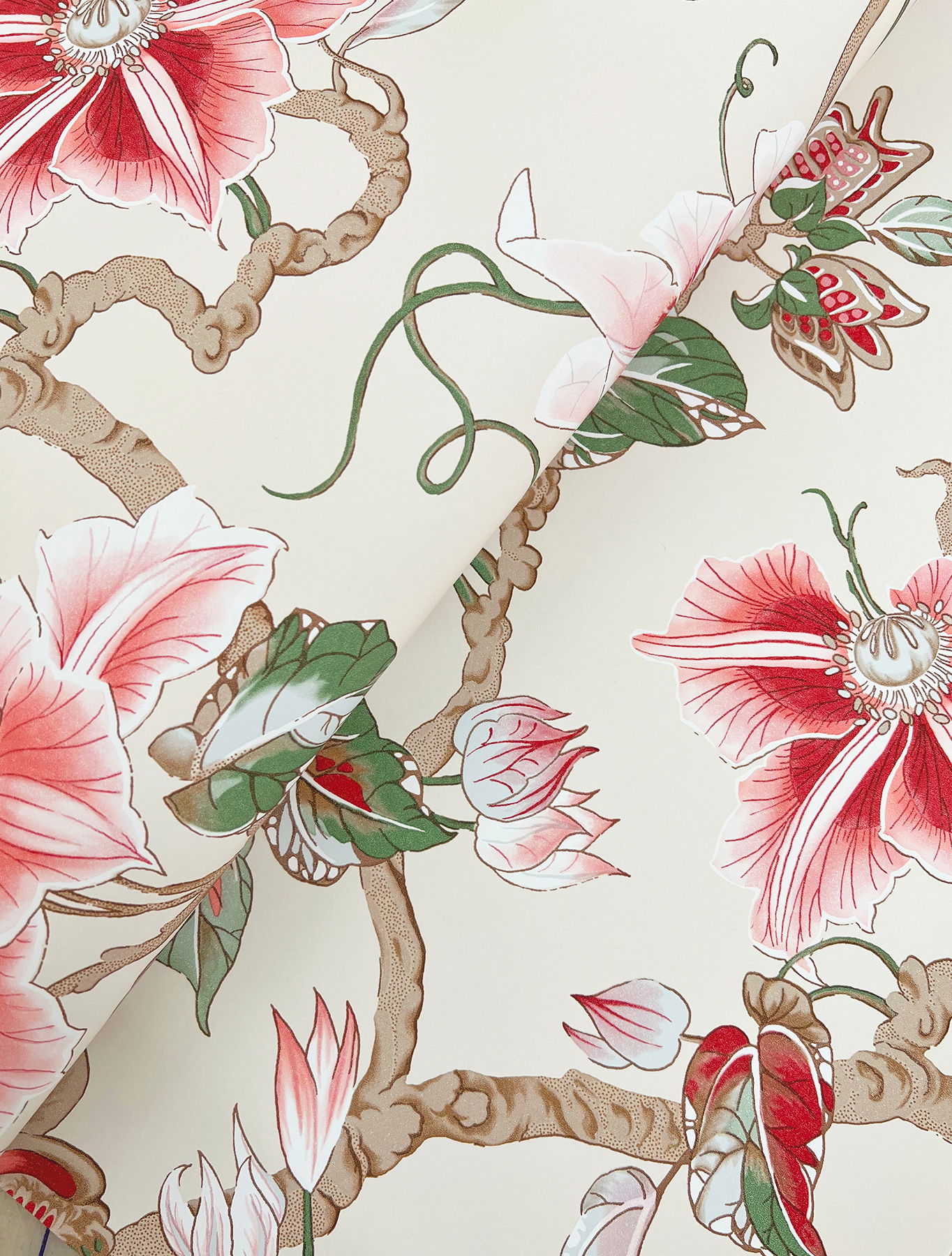 Marguerite Vine Cream Wallpaper large image 