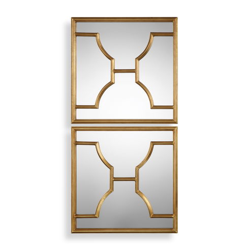 Misa Gold Square Mirrors S/2