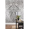 Jaipur Paisley Damas Black Wall Mural thumbnail 2