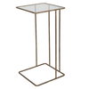 Cadmus Gold Accent Table, Furniture by Uttermost, 12" width x 24" height x 12" depth thumbnail 1