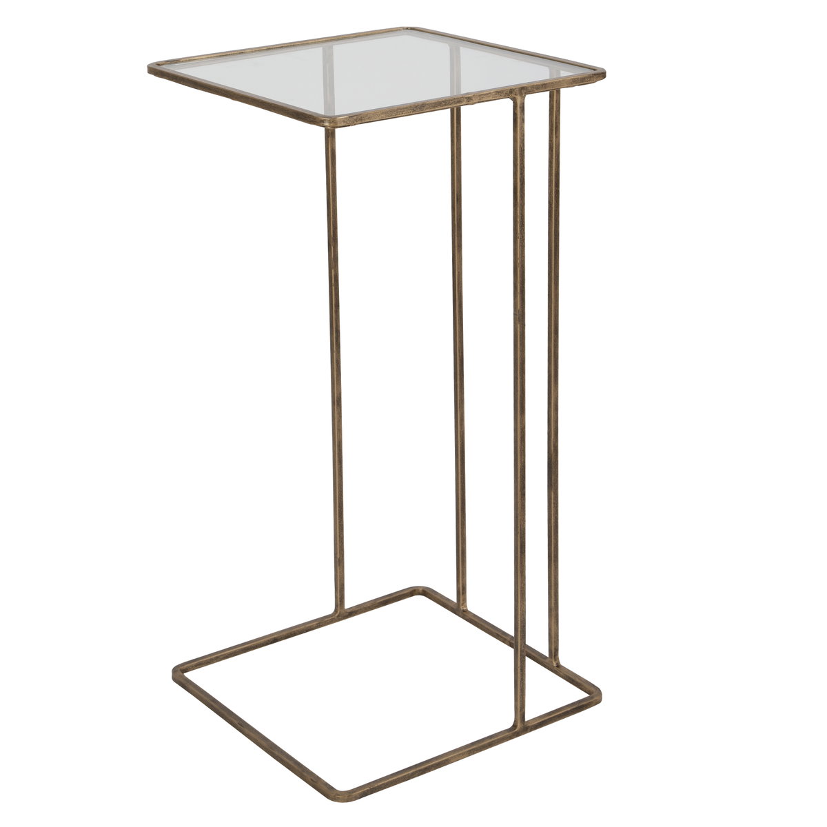Cadmus Gold Accent Table, Side & End Table by Uttermost, 12" width x 24" height x 12" depth View 1