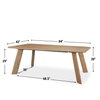 Welborn 84'L x 42'W Rectangular Dining Table | Modern | Light Brown Wood | Seats 8, by Mercana, 84" length x 42" width x 30" height thumbnail 5