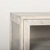 Arelius 70L x 18W x 32H White Wood with Gold Metal Base 4 Door Glass Cabinet Sideboard thumbnail 6