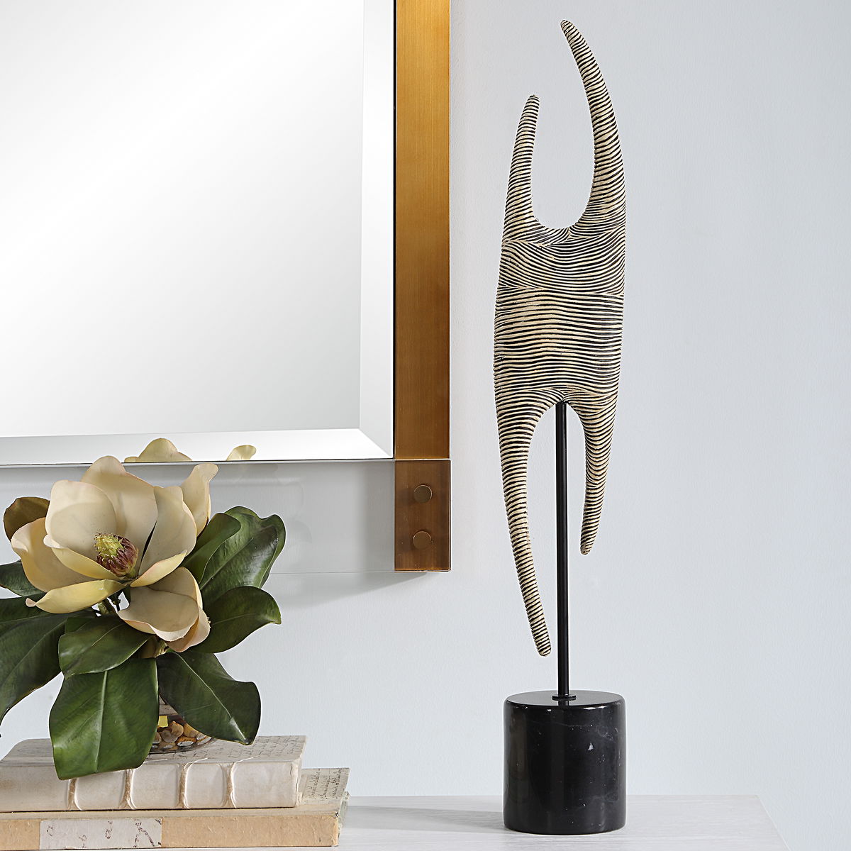Pochette Ribbed Sculpture, Figurines & Statue by Uttermost, 4" width x 27" height x 4" depth View 2