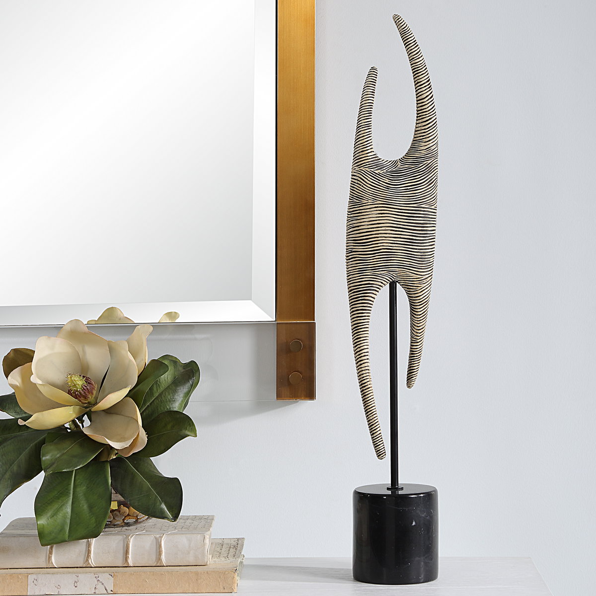 Pochette Ribbed Sculpture, Figurines & Statue by Uttermost, 4" width x 27" height x 4" depth View 2