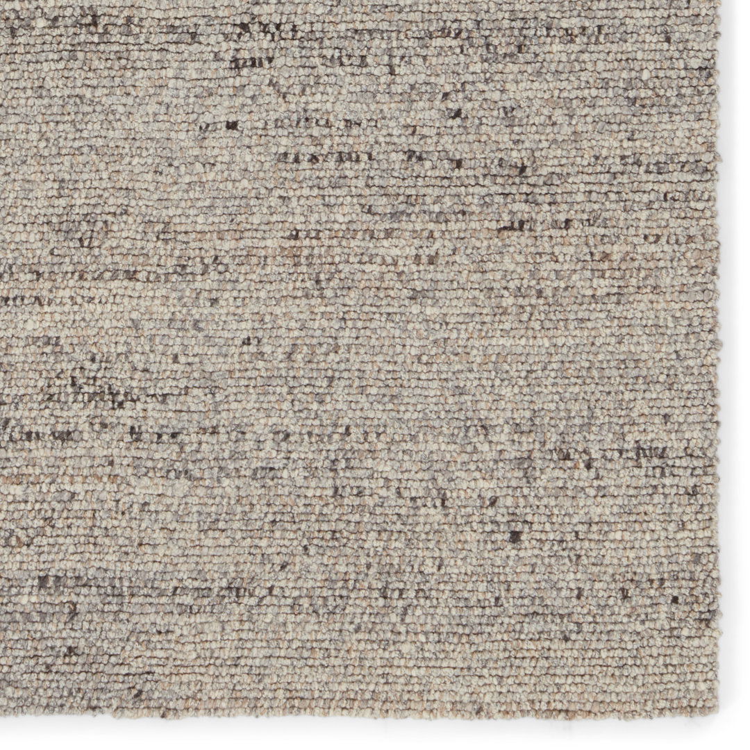 Jaipur Living Burch NVA02 Handmade Solid Cream and Dark Gray Area Rug (9'x12') large image 