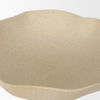 Radka Beige Textured Large Metal Decorative Bowl, by Mercana, 19.69" length x 15.75" width x 8.25" height thumbnail 8