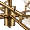 Rudyard Glass Globe and Gold Metal Chandelier, by Mercana, 50.5" length x 50.5" width x 16" height thumbnail 5