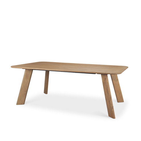 Welborn 84"L x 42"W Rectangular Dining Table | Modern | Light Brown Wood | Seats 8
