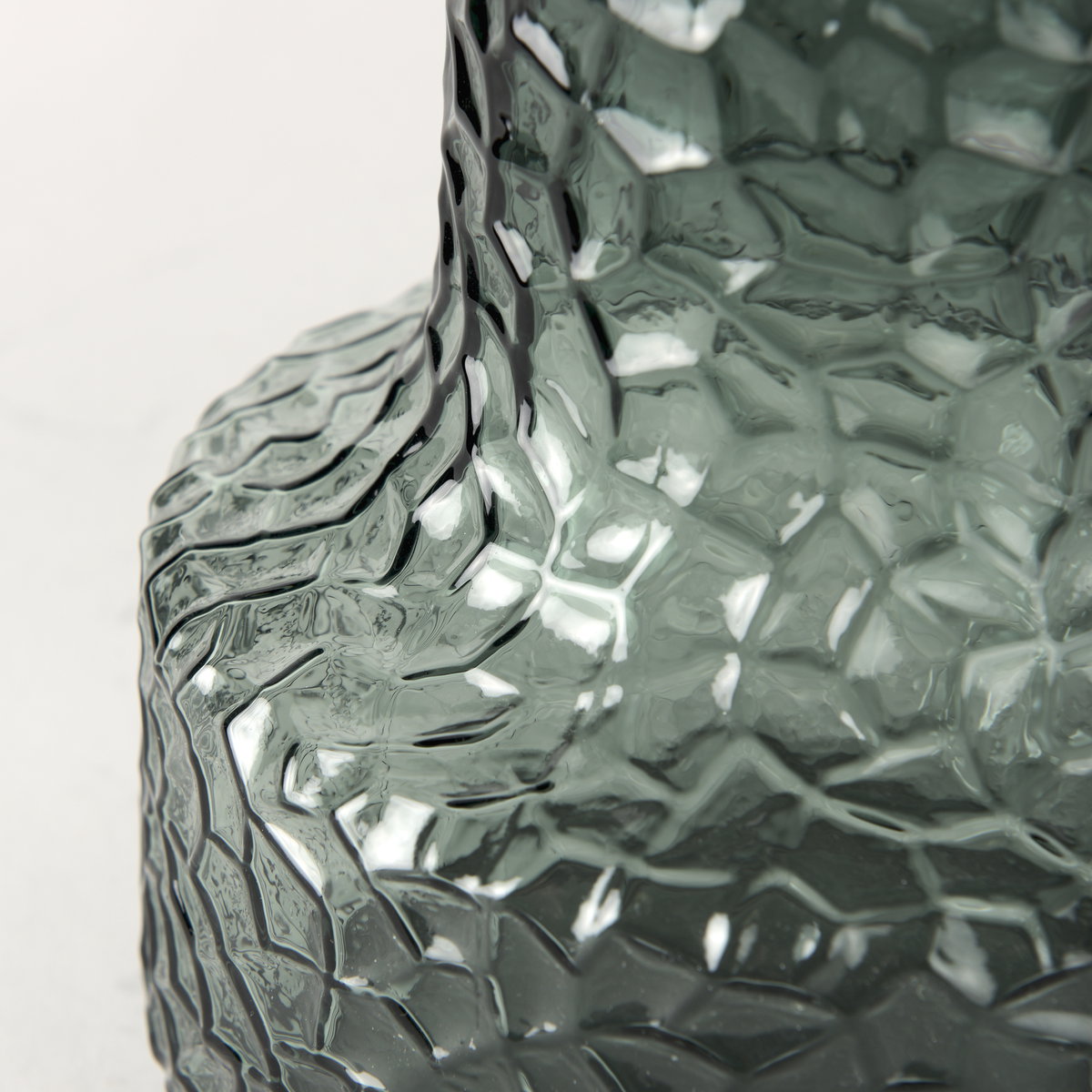 Jolene 7' Green Waterglass Glass Vase, by Mercana, 6.3" length x 6.3" width x 7.2" height View 8