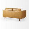 Svend 65.0L x 38.0W x 34.0H Tan Leather Love Seat Sofa thumbnail 6