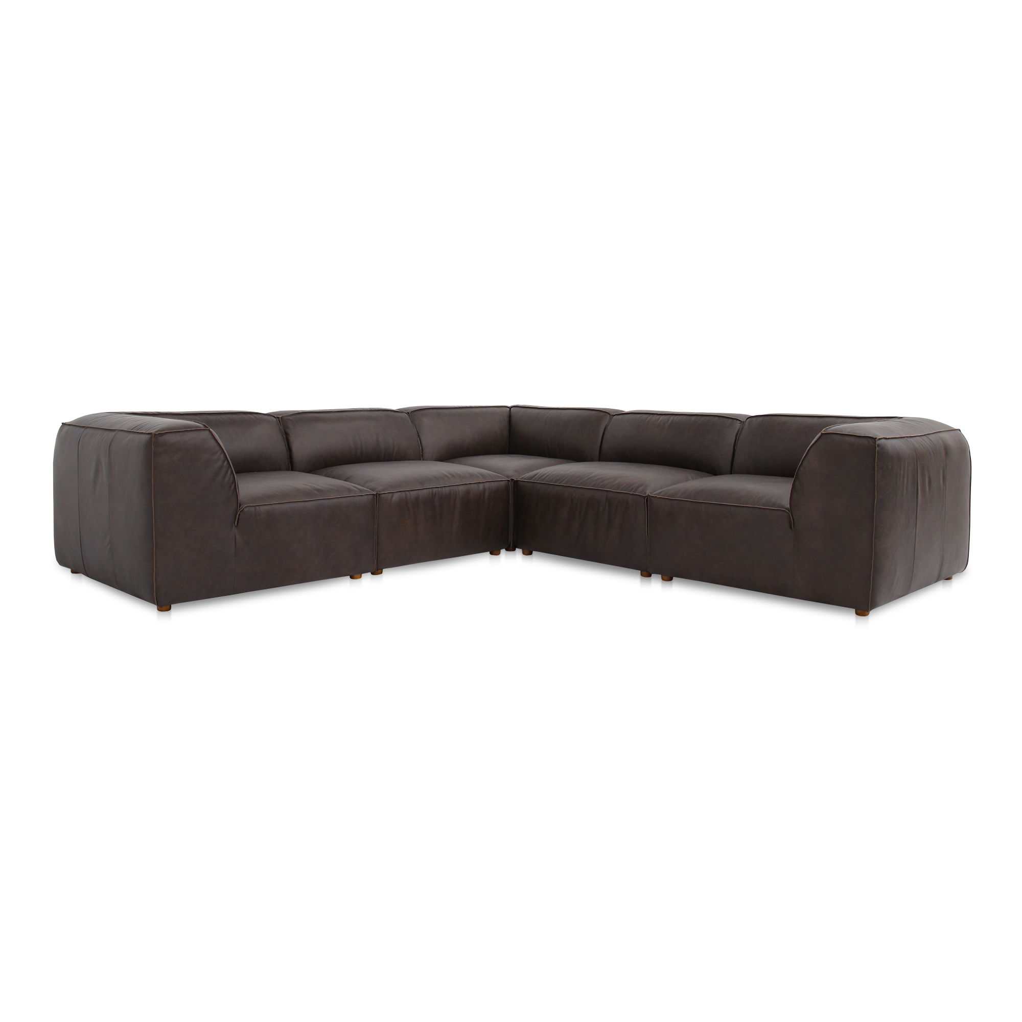 Form Classic L-shaped Modular Sectional Espresso Brown large image 