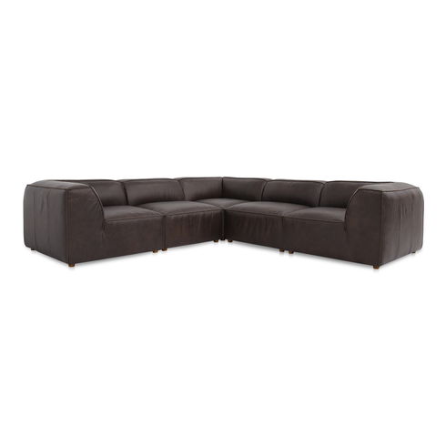 Form Classic L-shaped Modular Sectional Espresso Brown