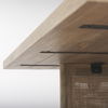 Grier  42' Square Light Brown Wood with Cane Coffee Table thumbnail 8