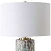 Meltdown Ivory Teal Table Lamp, by Uttermost, 1'4" width x 2'4.5" height x 1'4" depth thumbnail 6