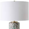 Meltdown Ivory Teal Table Lamp, by Uttermost, 16" width x 28.5" height x 16" depth thumbnail 6