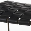 Clarissa 18.0L x 16.0W x 30.25H Black Woven Leather Seat with Gold Frame Bar Stool, Counter & Bar Stool by Mercana, 18" length x 16" width x 30" height thumbnail 8