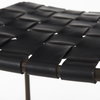 Clarissa Backless 30.25in Seat Bar Stool | Black Leather with Gold Metal, Counter & Bar Stool by Mercana, 18" length x 16" width x 30" height thumbnail 8