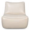 Kennett Swivel Chair Crystal White Leath, by Sarreid, 3' length x 2'9" width x 2'9" height thumbnail 2