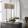 Natania Plated Brass Buffet Lamp, Table Lamp by Uttermost, 11" width x 35" height x 11" depth thumbnail 2