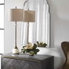 Natania Plated Brass Buffet Lamp, by Uttermost, 11" width x 35" height x 11" depth thumbnail 2