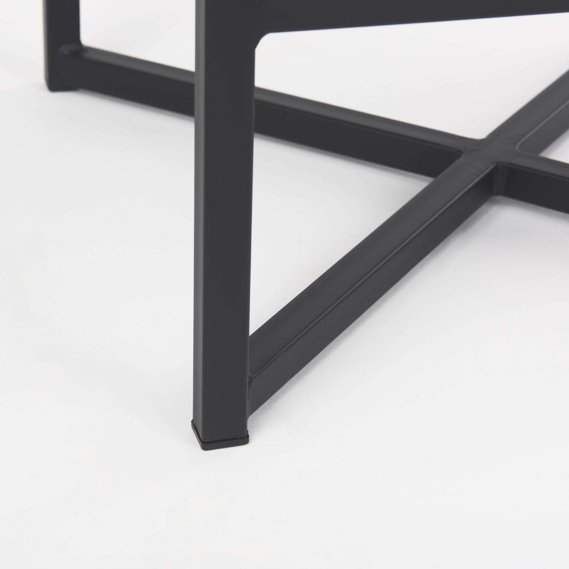 Frodo  Gray Fabric Seat with Black Iron Frame Counter Stool large image 