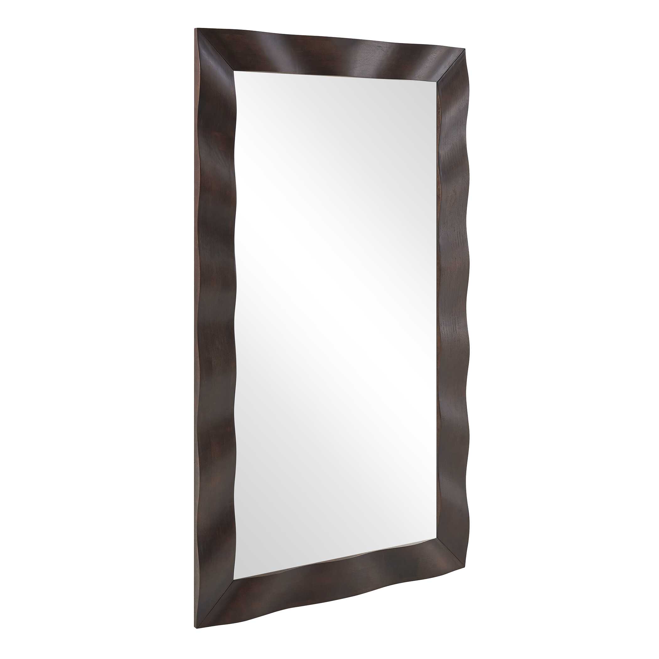 Wrinkle Wavy Wood Mirror, by Uttermost, 39.62" width x 69.62" height x 1.5" depth View 4