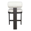 Bolster Back White Outdoor Counter Stool, Furniture by Uttermost, 20" width x 38.5" height x 26.25" depth thumbnail 8