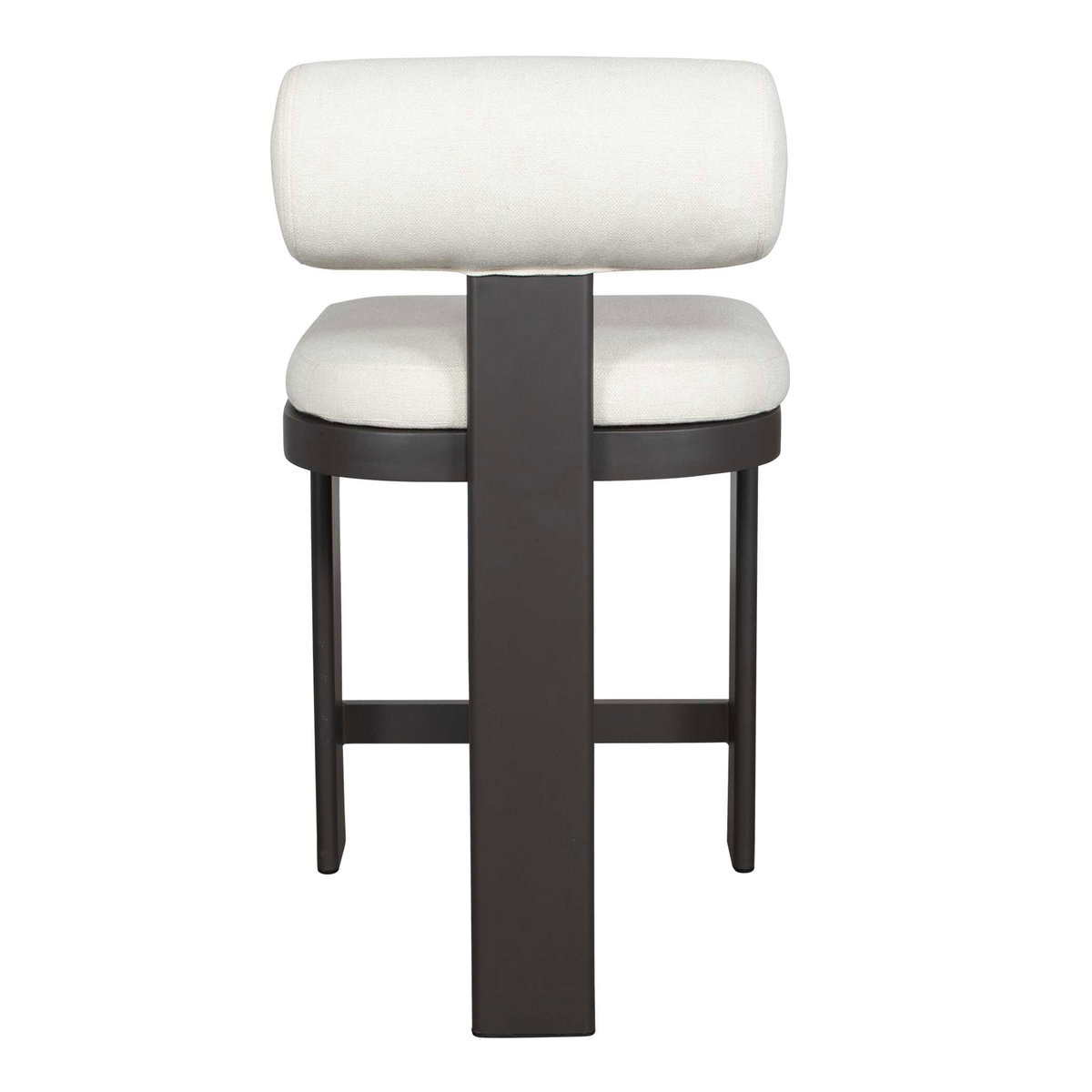 Bolster Back White Outdoor Counter Stool, Outdoor Stool by Uttermost, 1'8" width x 3'2.5" height x 2'2.25" depth View 8