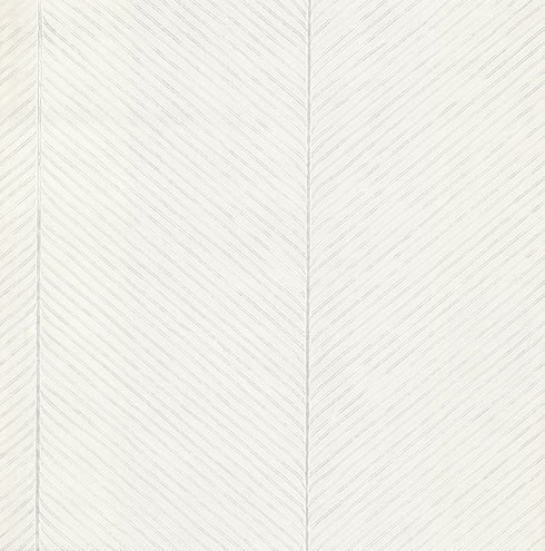 Palm Chevron White & Silver Wallpaper