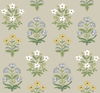 Mughal Rose Beige & Purple Wallpaper, by York Wall, 27' length x 2'3" width x 0.02" depth thumbnail 1