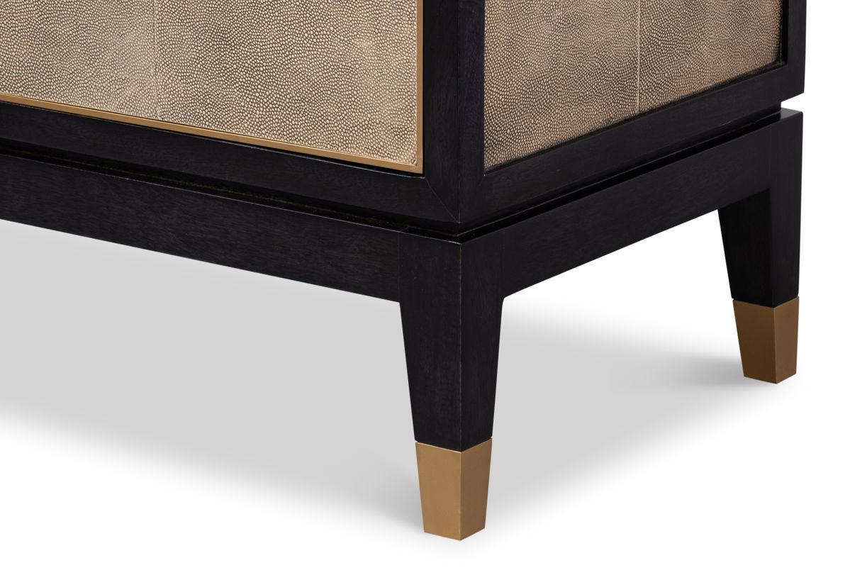 Beto Four Door Sideboard, by Sarreid, 1'6" length x 6'4" width x 2'10" height View 8