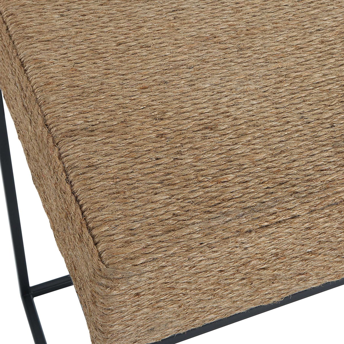Laramie Rustic Rope Accent Table, Side & End Table by Uttermost, 18" width x 24" height x 18" depth View 6