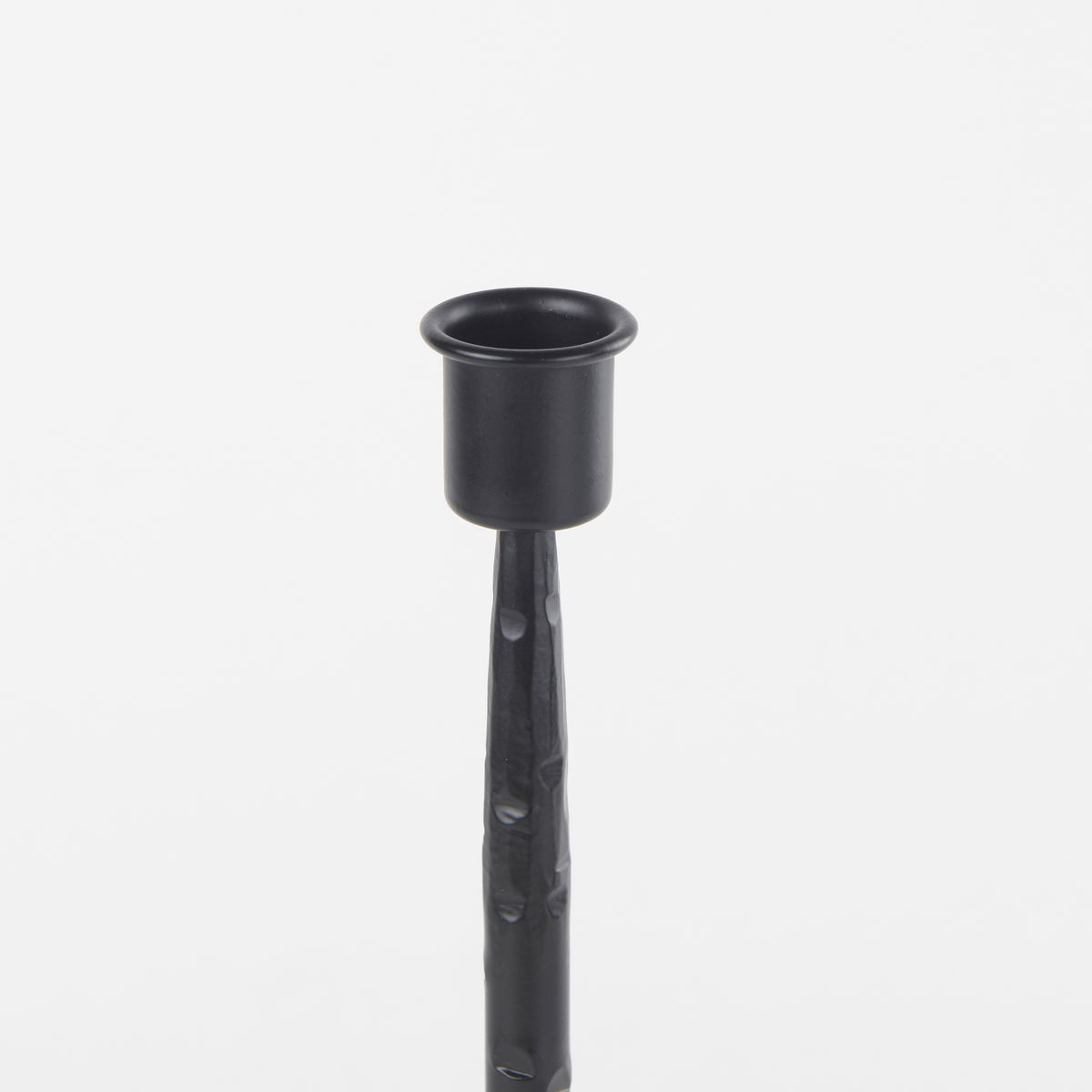 Porter  Small Black Iron Candle Holder, Candles & Candle Holder by Mercana, 4.5" length x 4.5" width x 12" height View 7