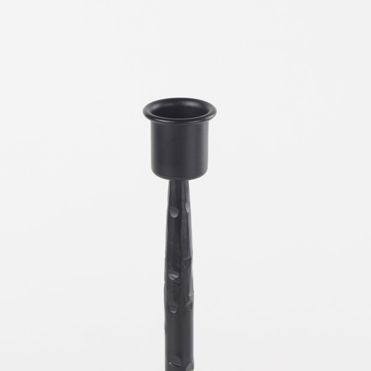 Porter  Small Black Iron Candle Holder, Candles & Candle Holder by Mercana, 4.5" length x 4.5" width x 12" height View 7