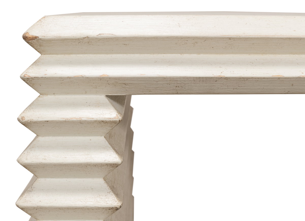 Stacked Side Table  Antique White, by Sarreid, 1'4" length x 1'8" width x 2' height View 13