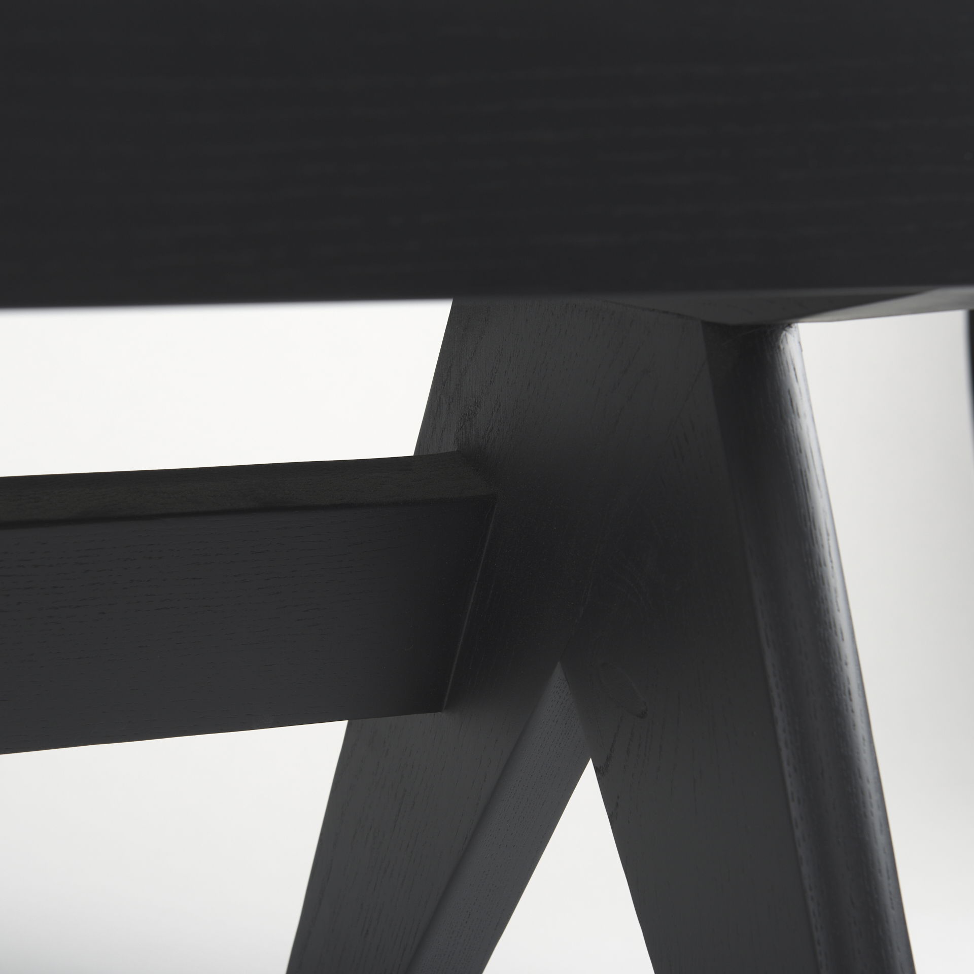 Arvin  Black Wooden Bench large image 