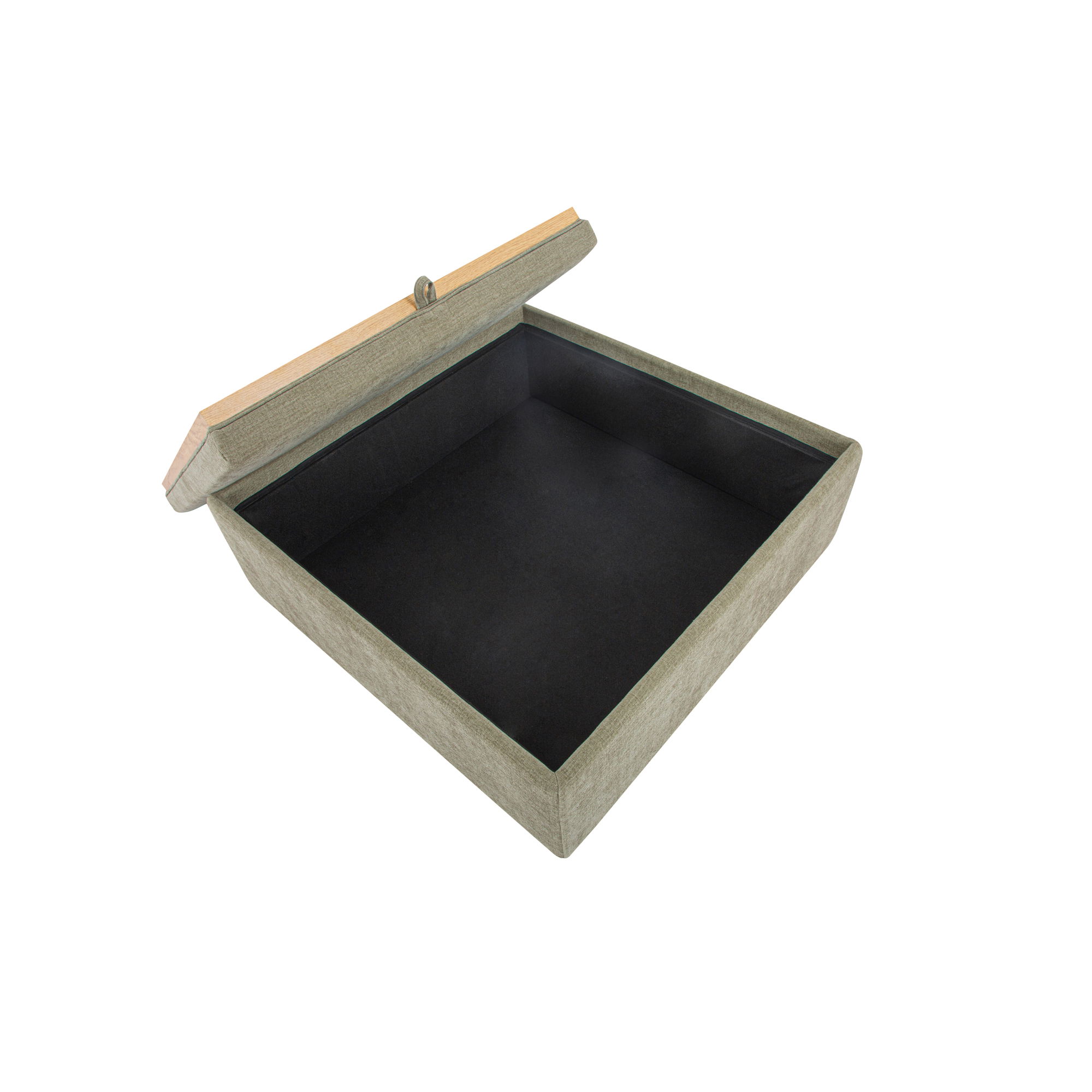 Montana Storage Ottoman Washed Green, by Moe's Home, 35.4" width x 13.4" height x 35.4" depth View 1