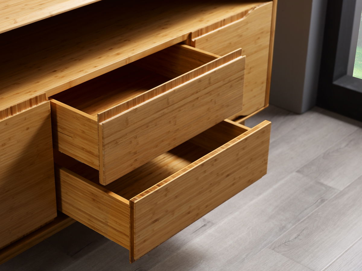 Currant Media Unit, Caramelized, Media Console by Greenington, 54" length x 18" width x 29" height View 6