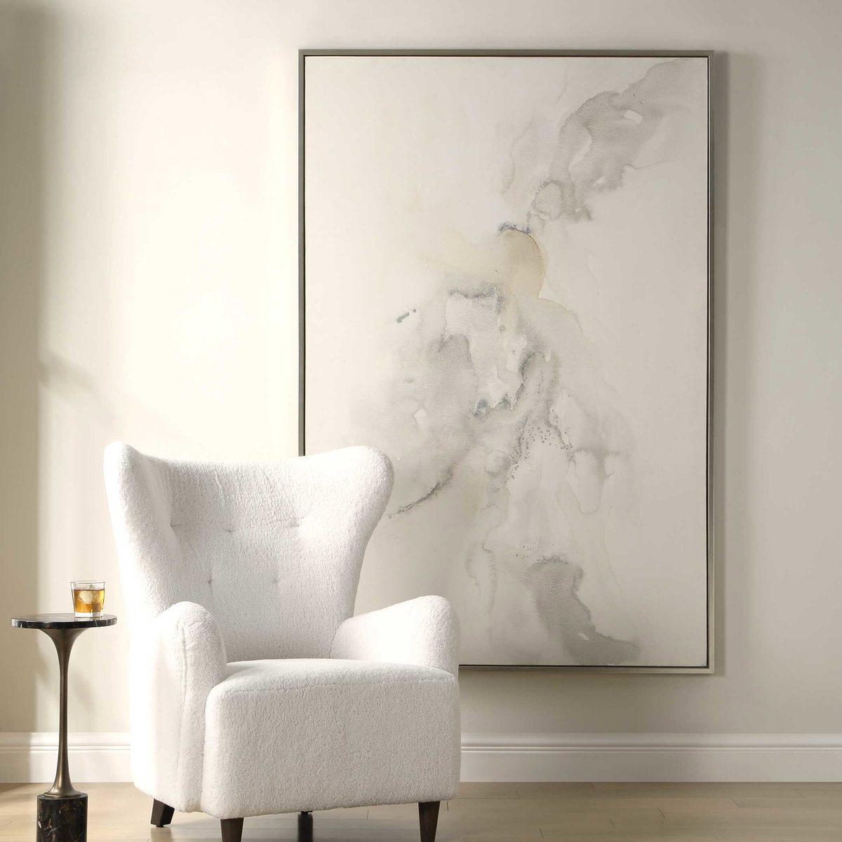 Evaporate Abstract Art, by Uttermost, 49.7" width x 73.7" height x 1.5" depth View 2