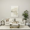 Reinhold II 21L x 21W x 21H Round Live-Edge Marble Top and Gold Metal Base Side/End Table thumbnail 1