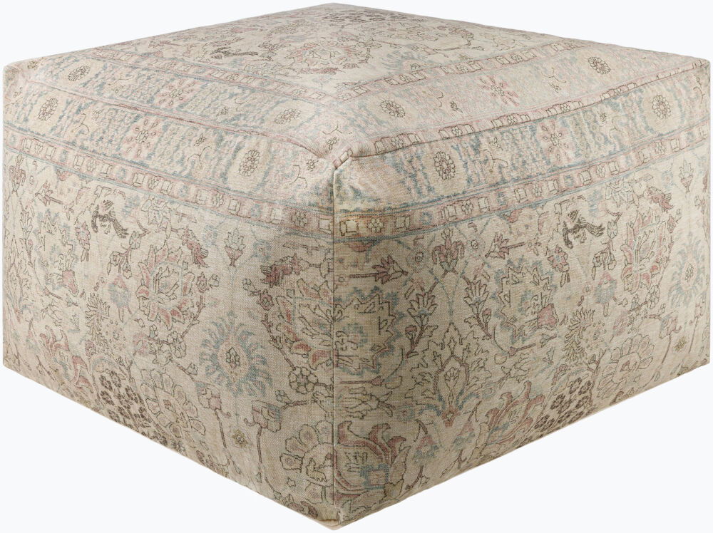 Kalina Pouf, Ottoman by Surya, 24" width x 14" height